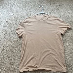 H&M Mens Regular Fit Shirt Gold Size Large